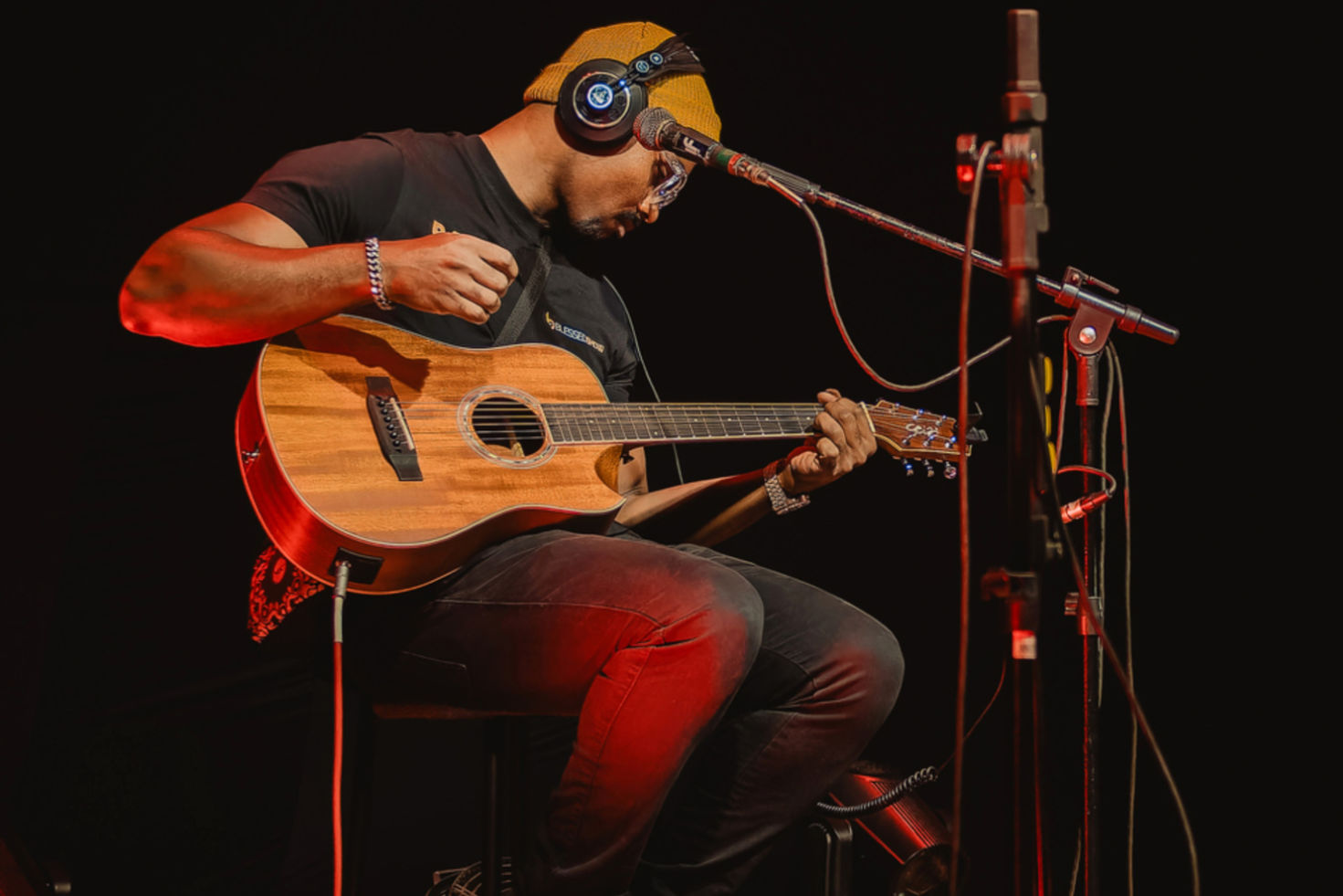 Studio recording session